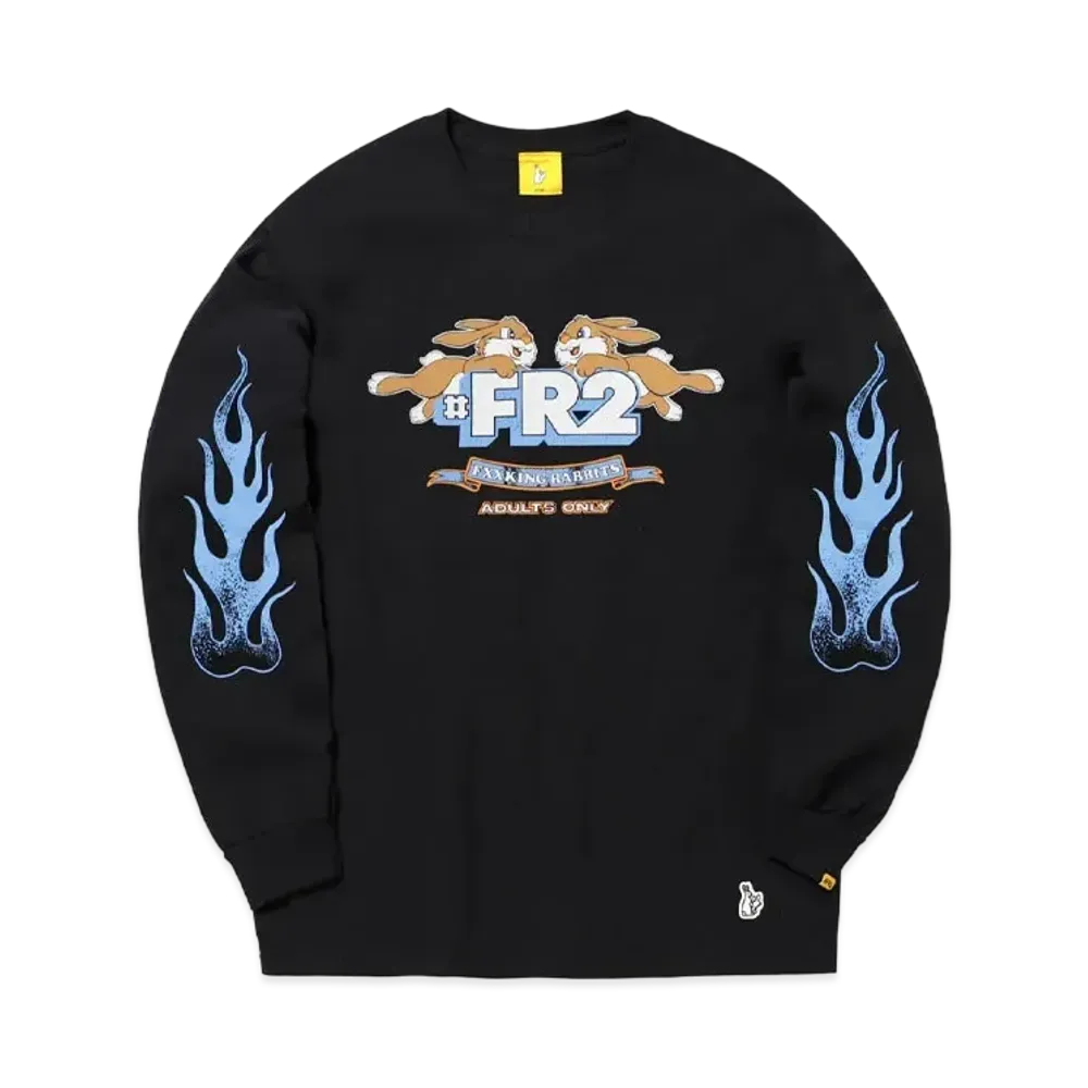 FR2 Flocky Logo Rabbits Longsleeve T-shirt "Black"