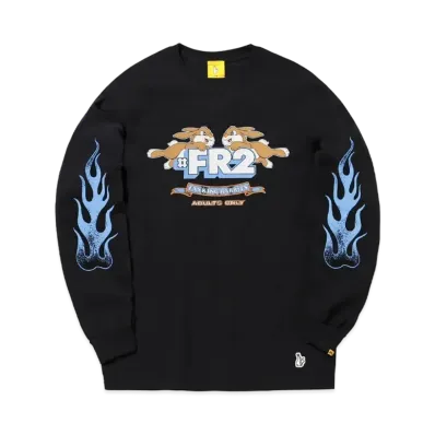 FR2 Flocky Logo Rabbits Longsleeve T-shirt "Black"