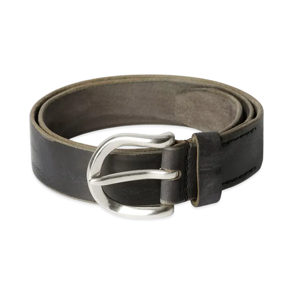 OUR LEGACY 3.5 CM Belt "Soft Coal Torn Bovine"