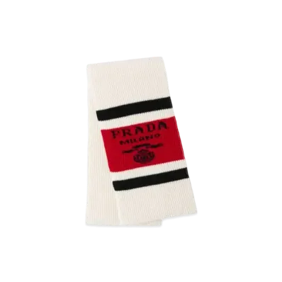 PRADA Cashmere Scarf "White"