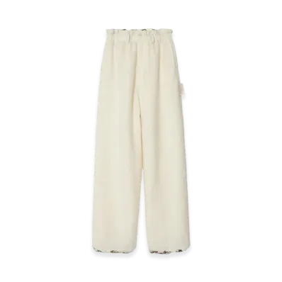 UNDERCOVER Wool/Mohair Easy Pants "Off White"