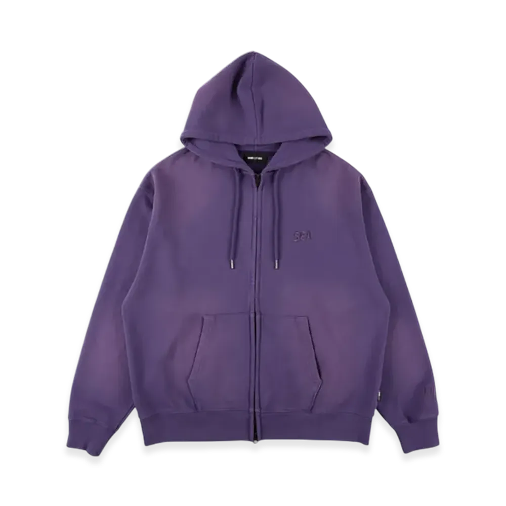 WIND AND SEA Sulfur Dyeing Logo Zip Sweatshirt "Purple"