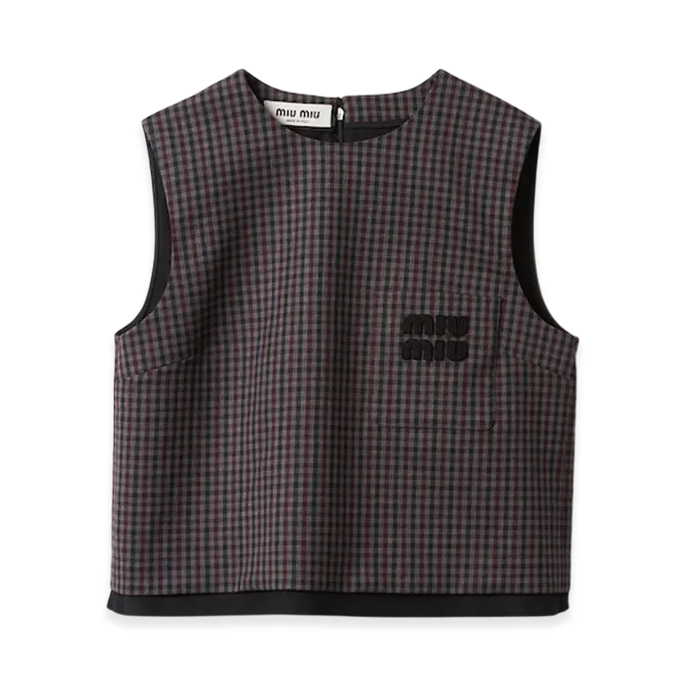 MIU MIU Women's Velour Top "Black"