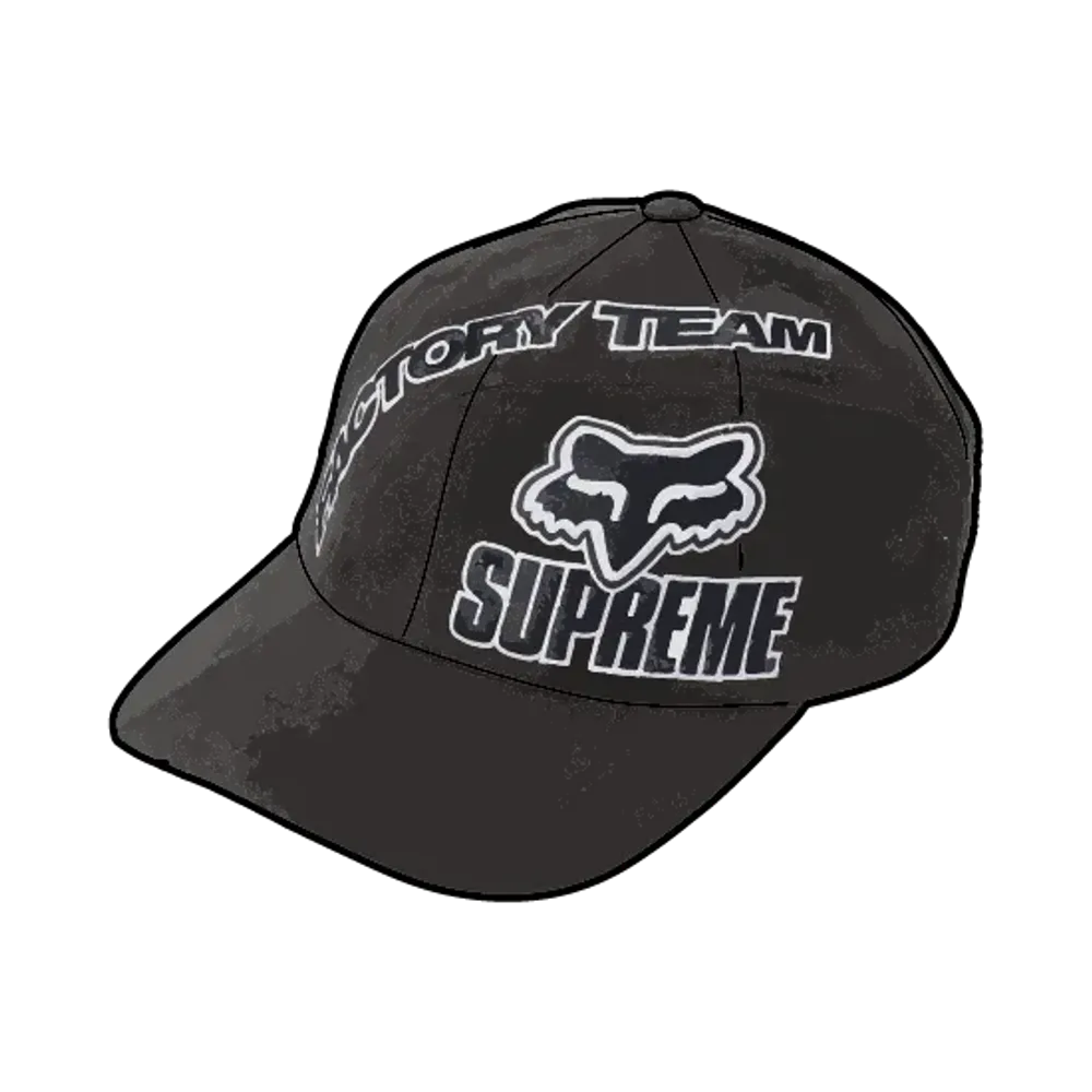 Supreme x Fox Racing 6-Panel "Black"