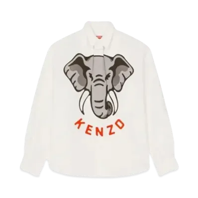 KENZO 'ELEPHANT' Casual Shirt "Off White"