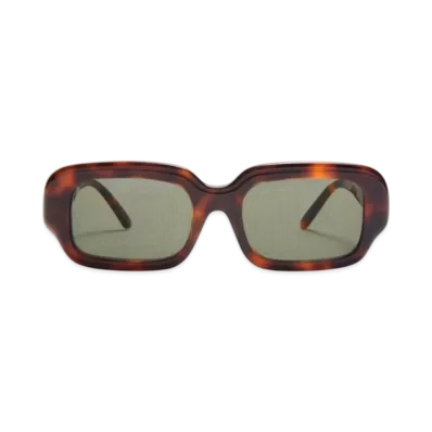 LOEWE Rectangular Slim Sunglasses "Havana"
