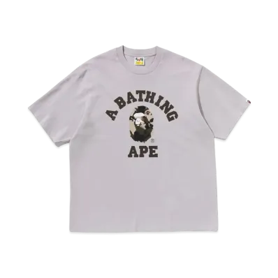 A BATHING APE Map Camo College Relaxed Fit Tee "Gray"