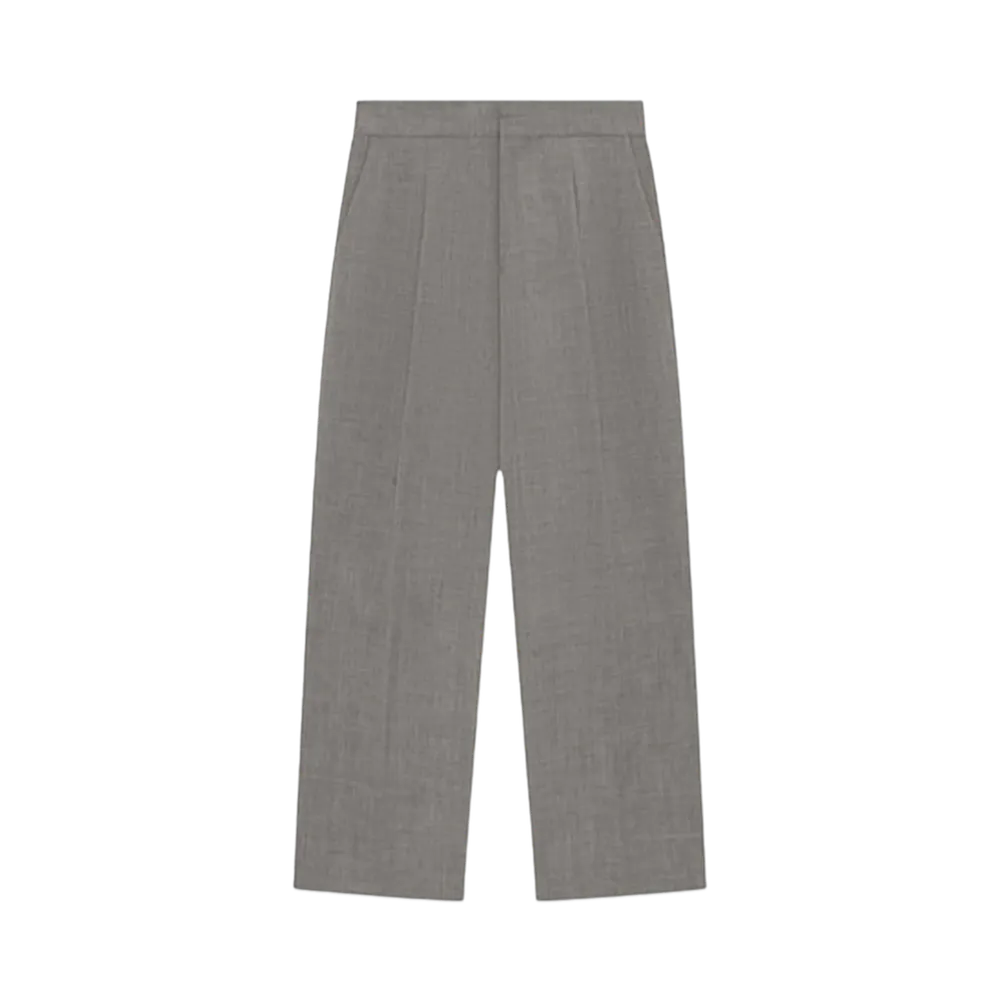 FEAR OF GOD Wool Canvas Wide Leg Trousers "Dark Heather Grey"