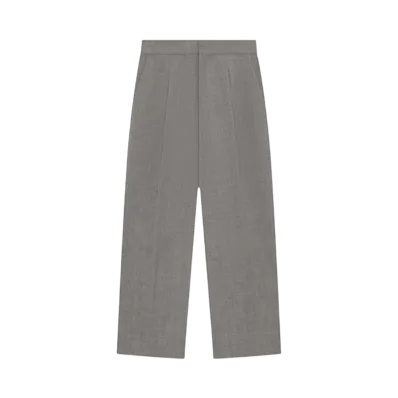 FEAR OF GOD Wool Canvas Wide Leg Trousers "Dark Heather Grey"
