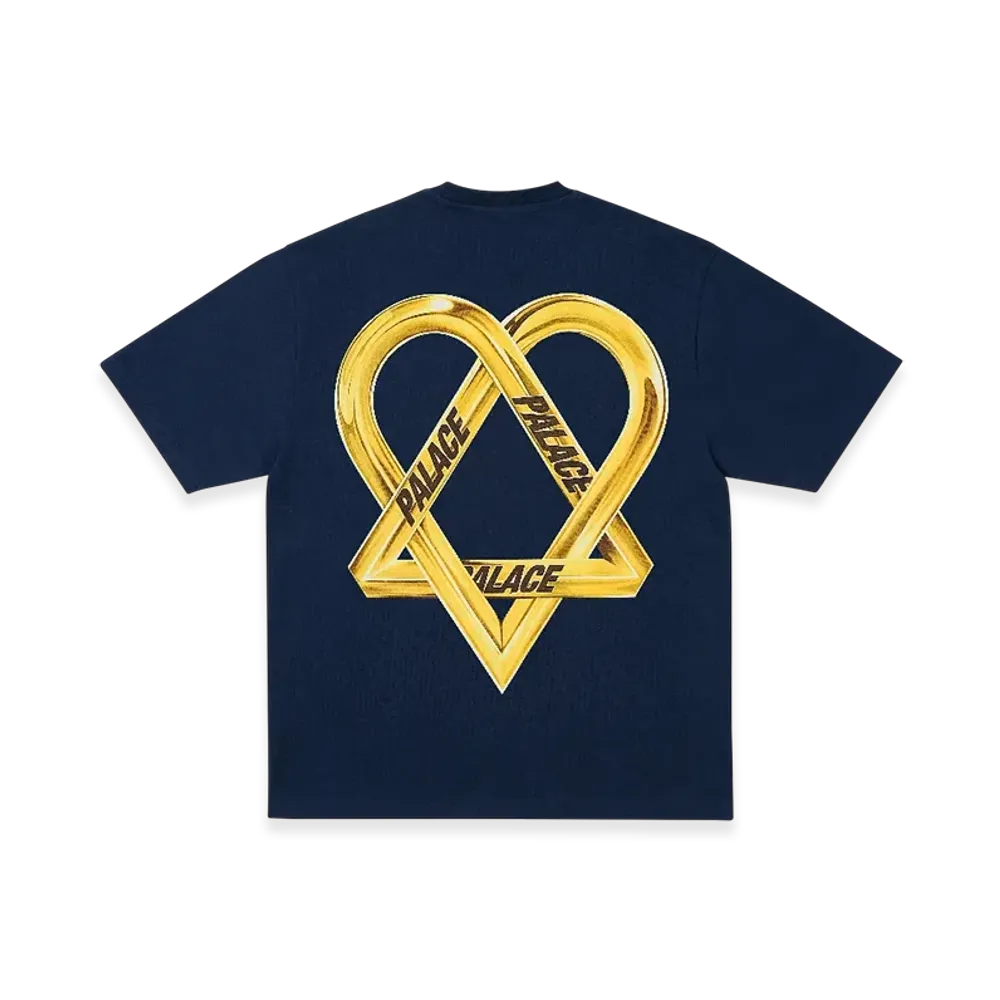 PALACE x HIM Tri Gram T Shirt "Navy"
