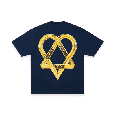 PALACE x HIM Tri Gram T Shirt "Navy"