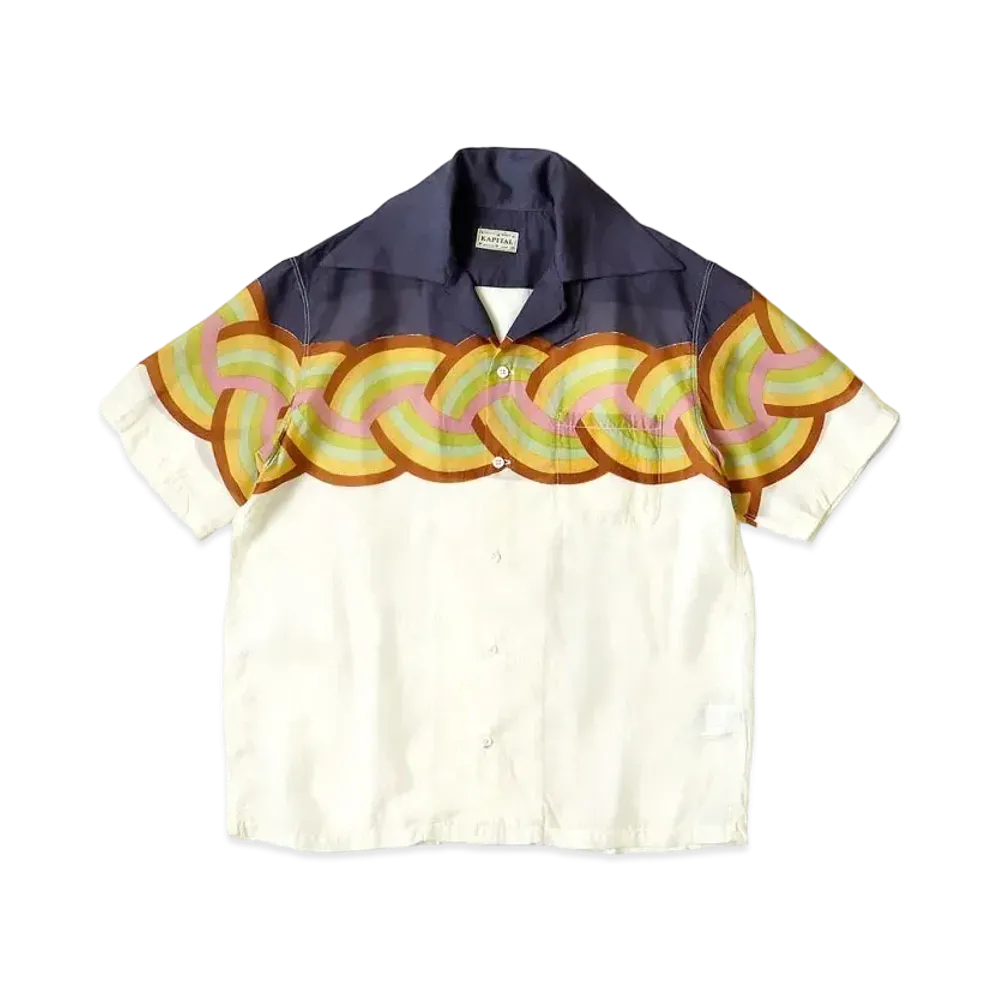 KAPITAL Silk Rayon Rainbow Wrangle Color Aloha Shirt "Nascon"
