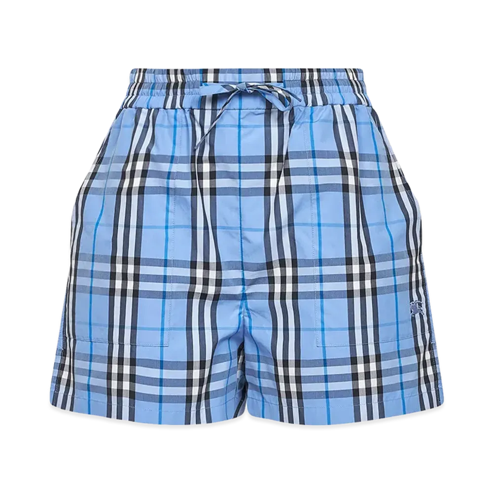 Burberry Women's Embroidered Poplin Shorts "Lightblue"