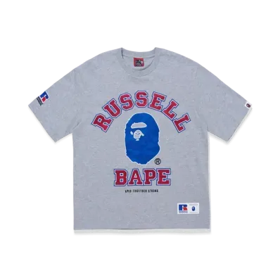 A BATHING APE x RUSSELL Tee "Gray"
