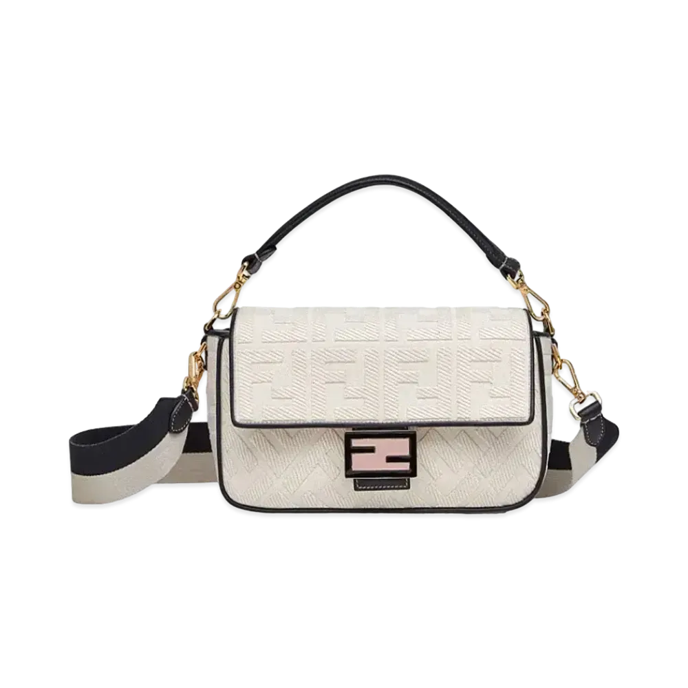 FENDI Baguette Canvas Bag "White"