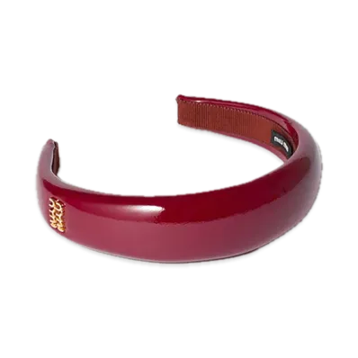 MIU MIU Patent Leather Headband "Bordeaux"