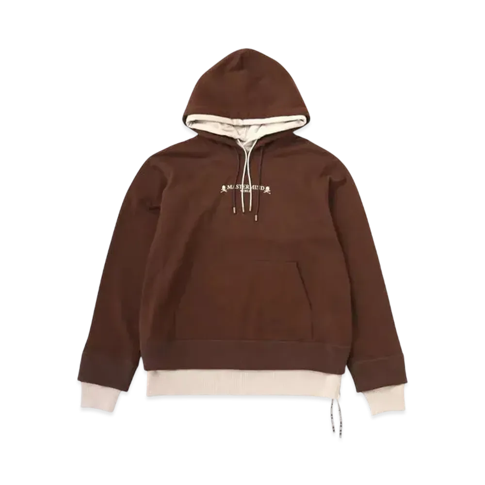 mastermind WORLD Layered Hoodie "Brown Sand"