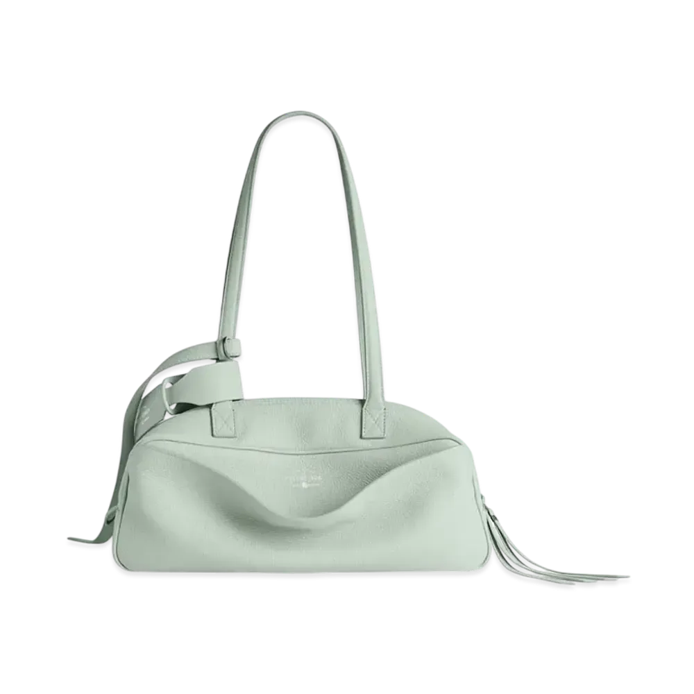 BALENCIAGA Carrie Small Bowling Bag "Mineral Green"