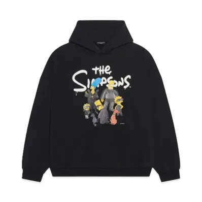 BALENCIAGA The Simpsons & 20Th Television Wide Fit Hoodie "Black"