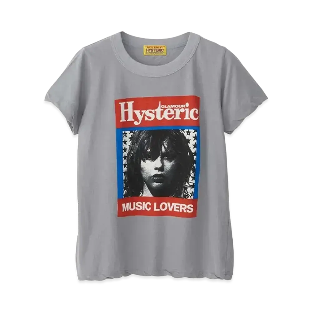 HYSTERIC GLAMOUR HG Music Magazine Tee "Gray"