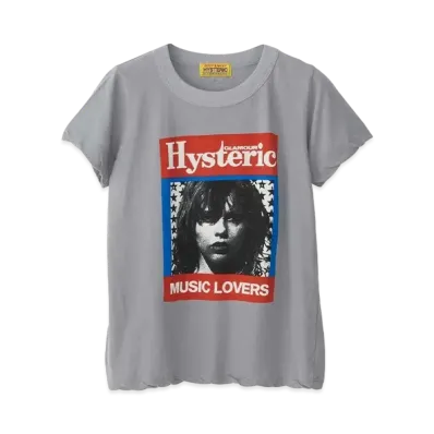 HYSTERIC GLAMOUR HG Music Magazine Tee "Gray"