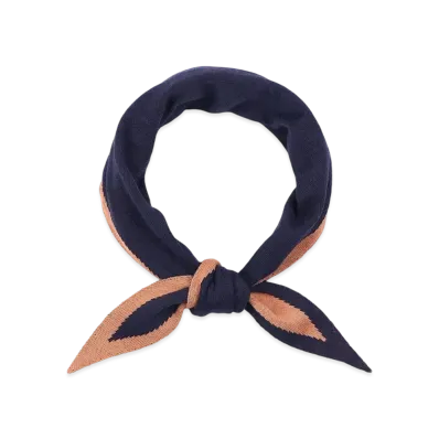 Paul Smith Contrast-Edged Knit Scarf "Navy"