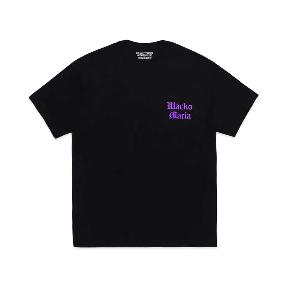 WACKO MARIA Crew Neck T-Shirt "Black Purple"