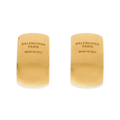 BALENCIAGA Plated Earrings "Gold"