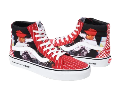 Supreme × COMME des GARCONS SHIRT × Vans Sk8-Hi Harold Hunter "Red Print"