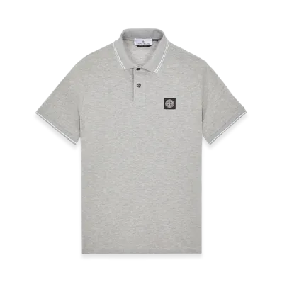 Stone Island 2SC18 Stretch Cotton Pique Short Sleeve Polo Shirt - 23SS "Dust Melange"