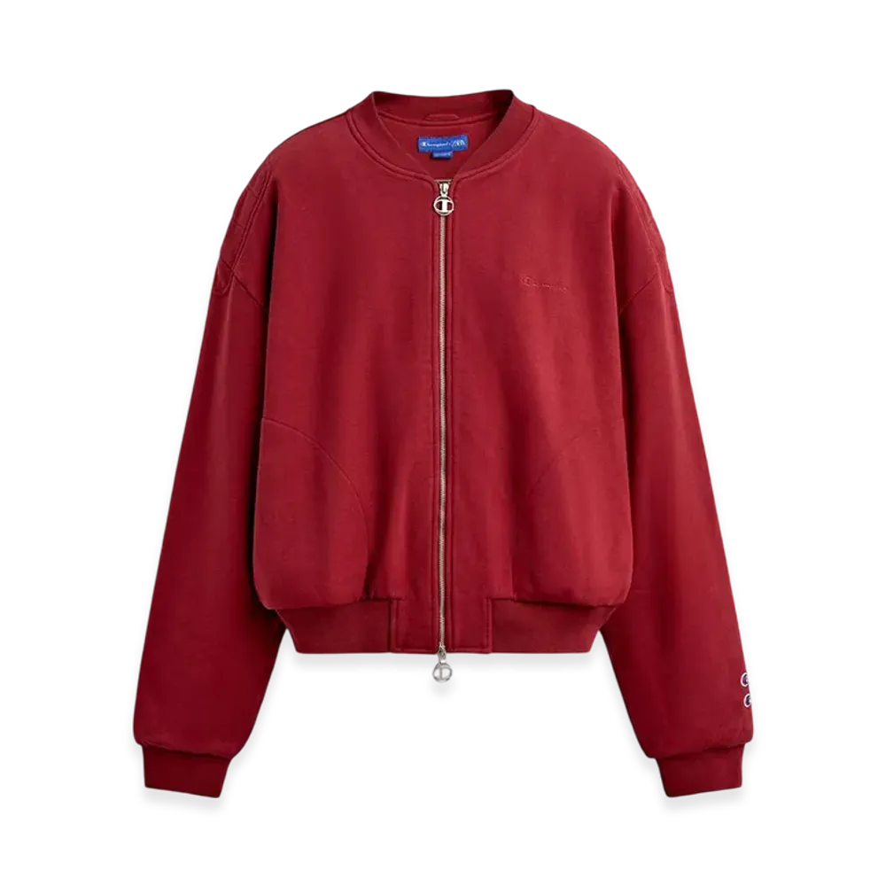ZARA x CHAMPION Quilted Bomber Jacket "Red"