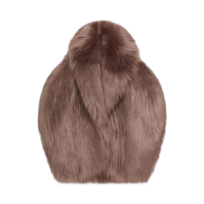 GIVENCHY Oversized Cape In Faux Fur "Medium Brown"