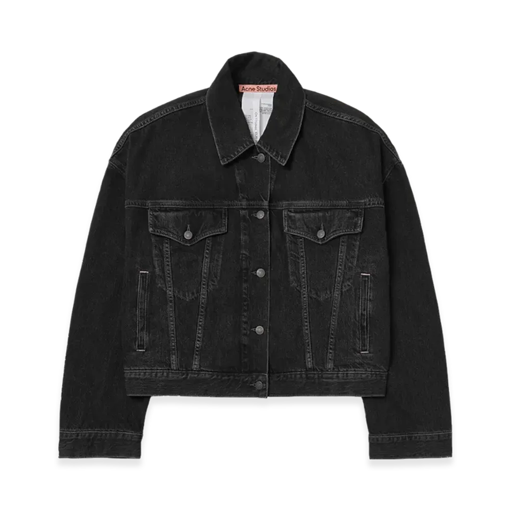 Acne Studios Denim Jacket Relaxed Cropped Fit "Black"