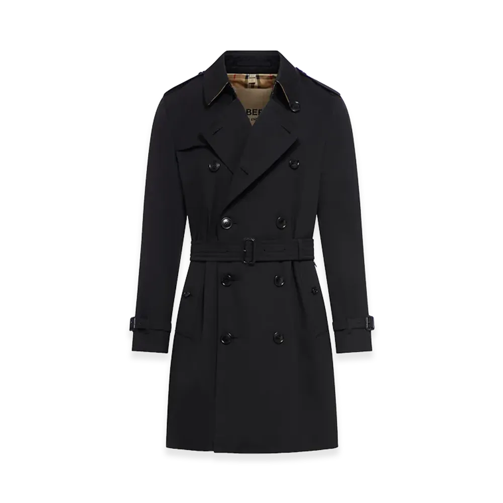 Burberry Heritage Kensington Medium Trench Coat With Belt "Black"