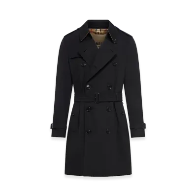 Burberry Heritage Kensington Medium Trench Coat With Belt "Black"