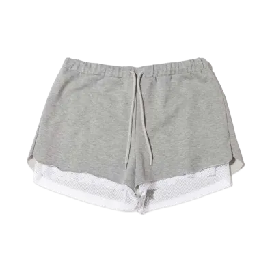 atmos pink Guacamole Mesh Layered Sweat Shorts "Gray"