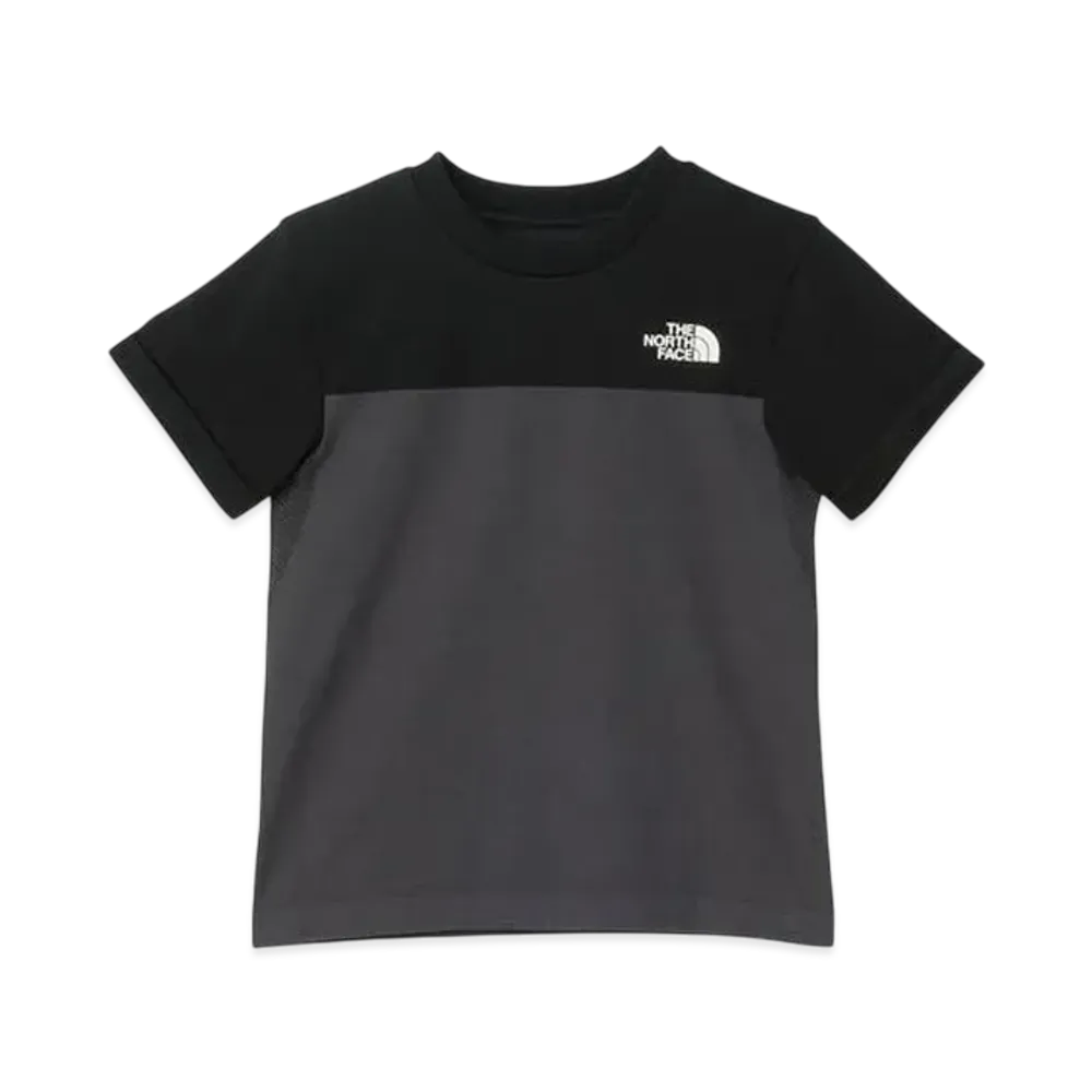 The North Face Kids Short Sleeve Engineered Crew "Asphalt Gray"