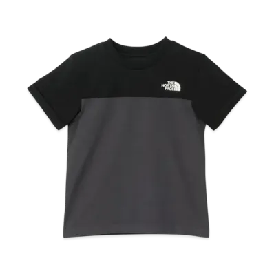 The North Face Kids Short Sleeve Engineered Crew "Asphalt Gray"