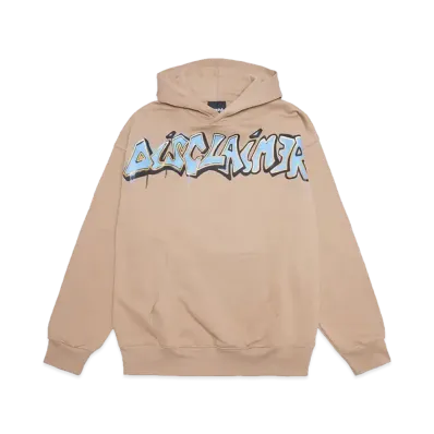 DISCLAIMER MAGLIA UOMO CON CAPPUCCIO IN FELPA "BROWN"