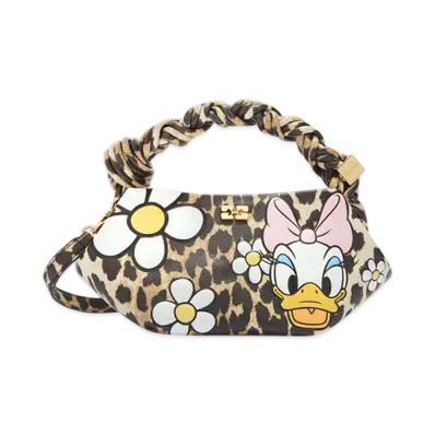 GANNI x Disney Daisy Duck Leopard Mini Bou Bag "Almond Milk"