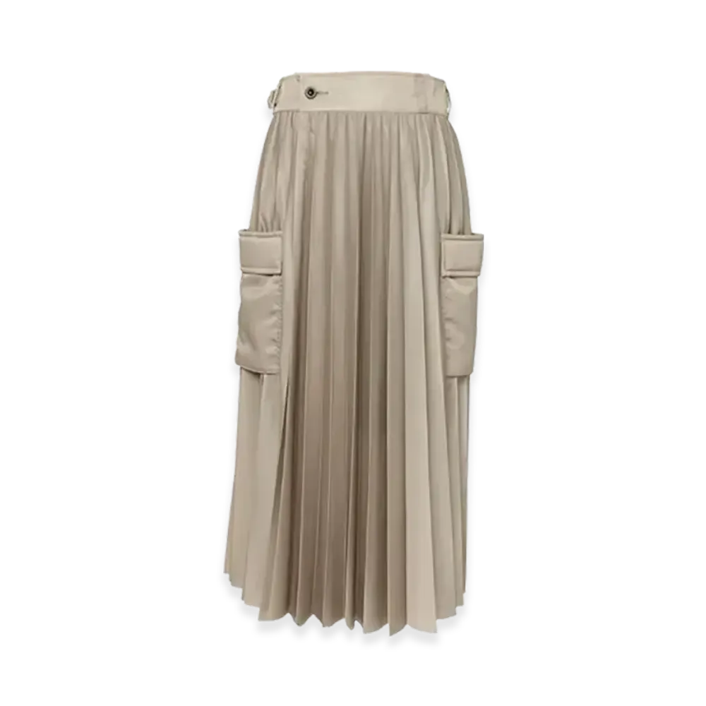 sacai Nylon Twill Skirt "Beige"