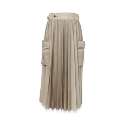 sacai Nylon Twill Skirt "Beige"