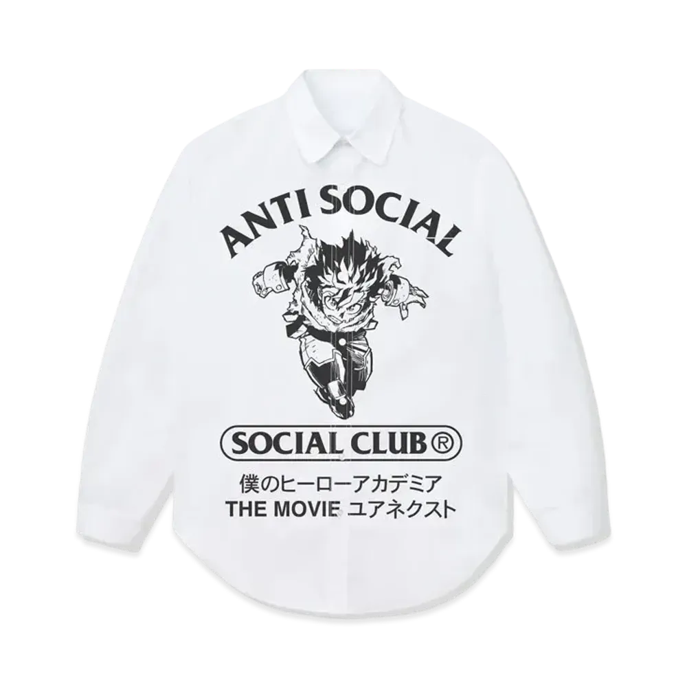 ANTI SOCIAL SOCIAL CLUB x MY HERO ACADEMIA Class 1-A Oxford Shirt "White"