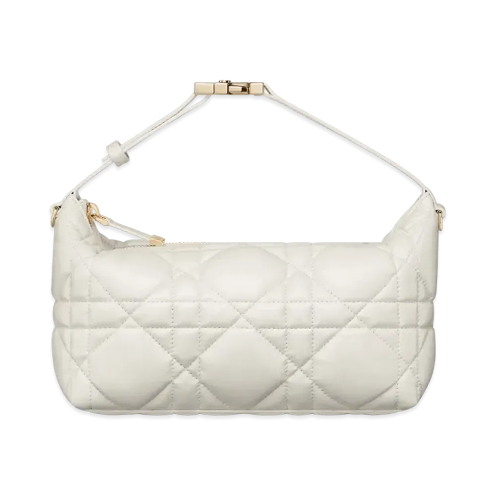 Dior Medium Travel Nomad Pouch Macro Cannage Calfskin "Latte"