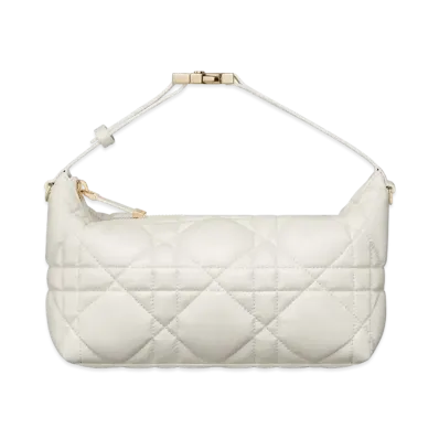 Dior Medium Travel Nomad Pouch Macro Cannage Calfskin "Latte"