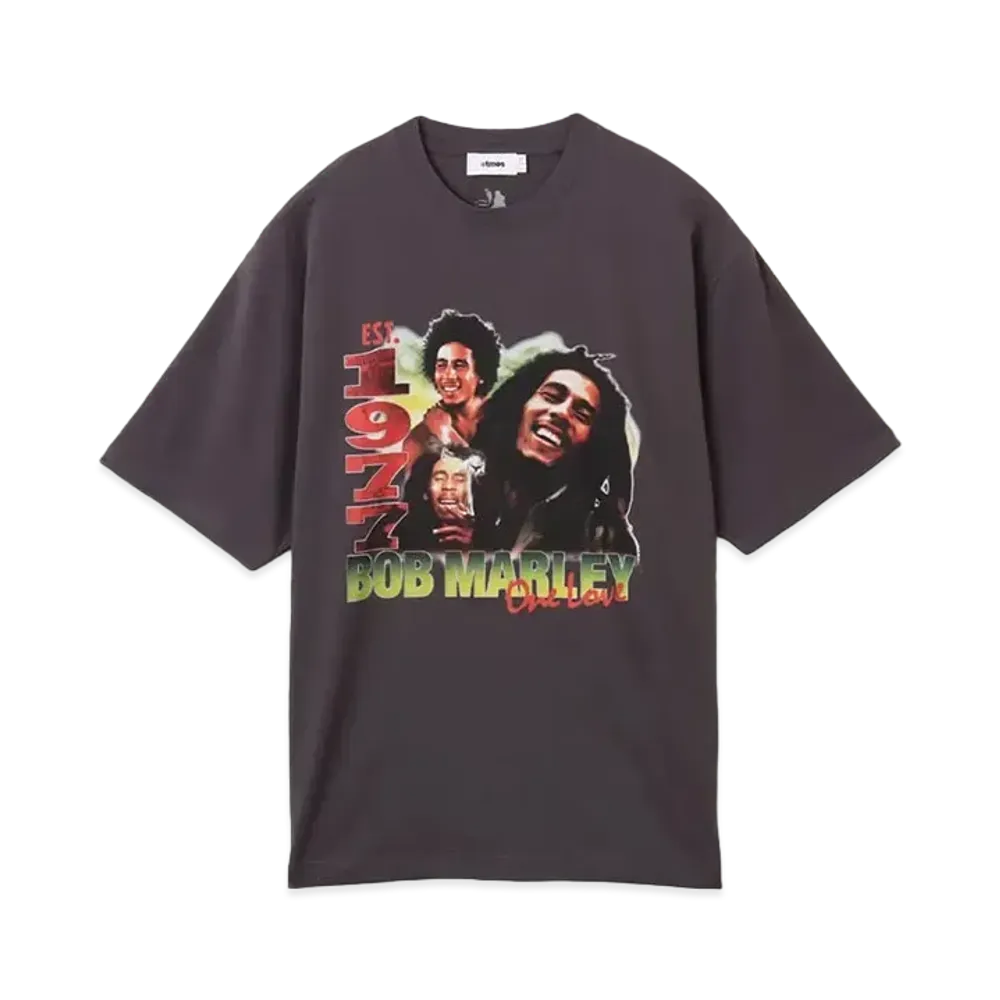 BOB MARLEY x atmos ONE LOVE T-shirt "Charcoal"