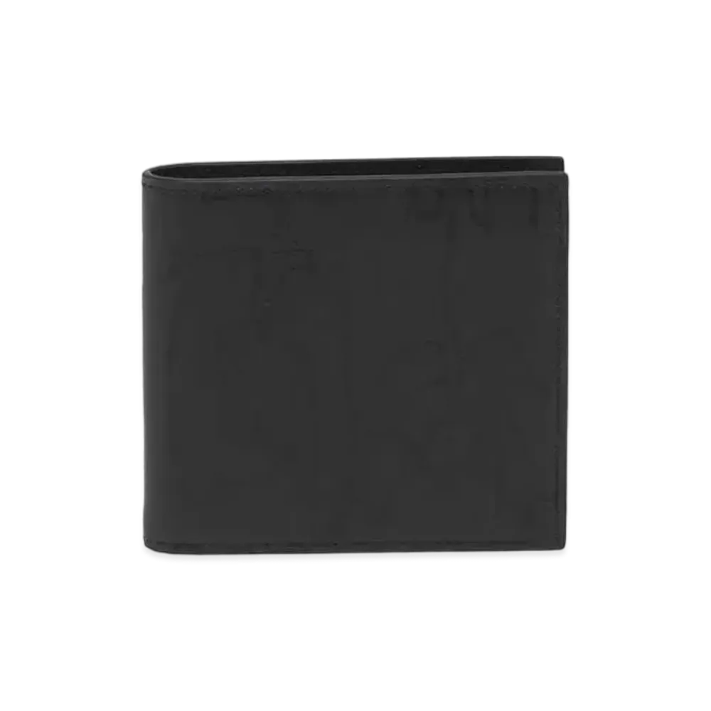 Alexander McQUEEN McQueen Graffiti Billfold Wallet "Black"