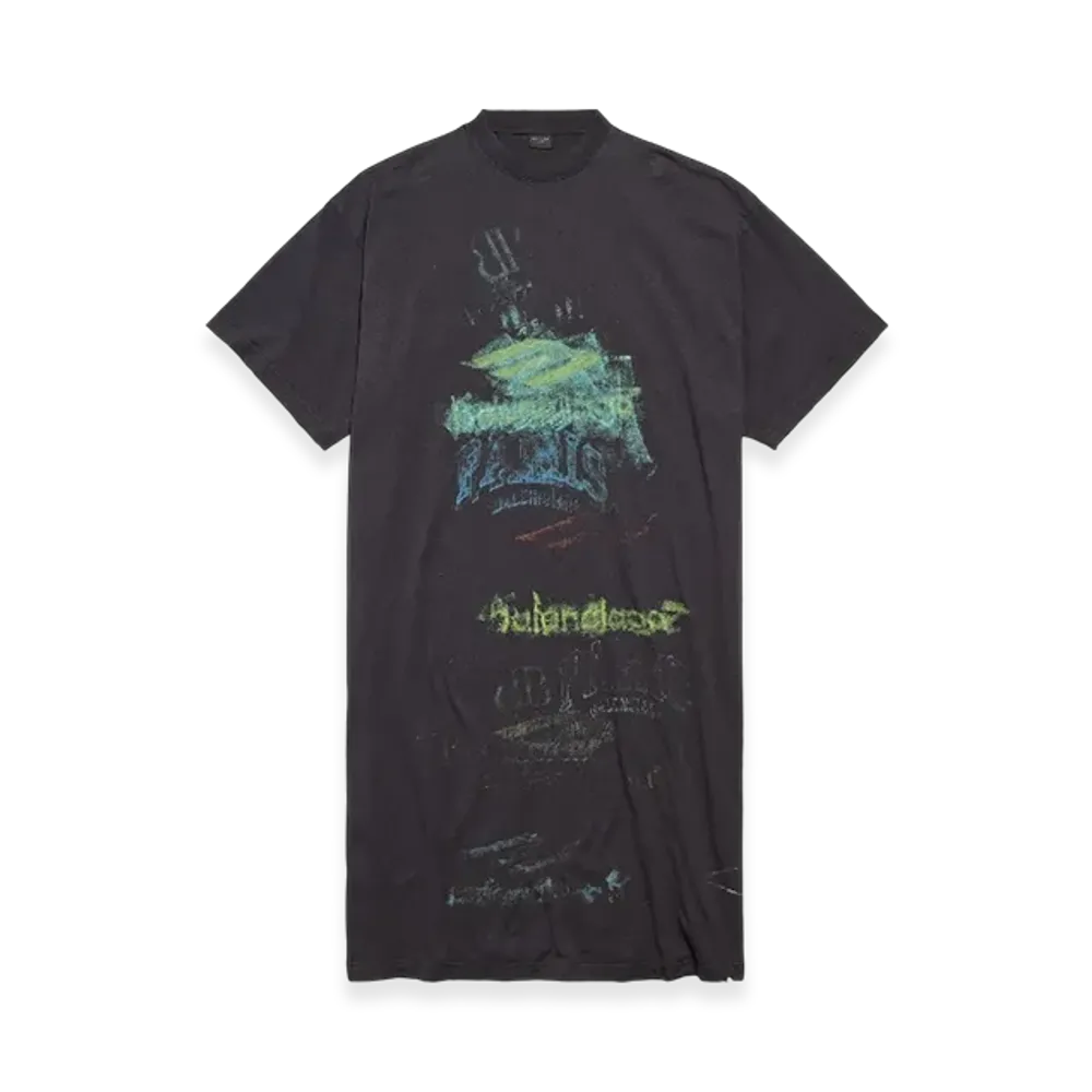BALENCIAGA Diy Imprint T-Shirt Dress "Black"