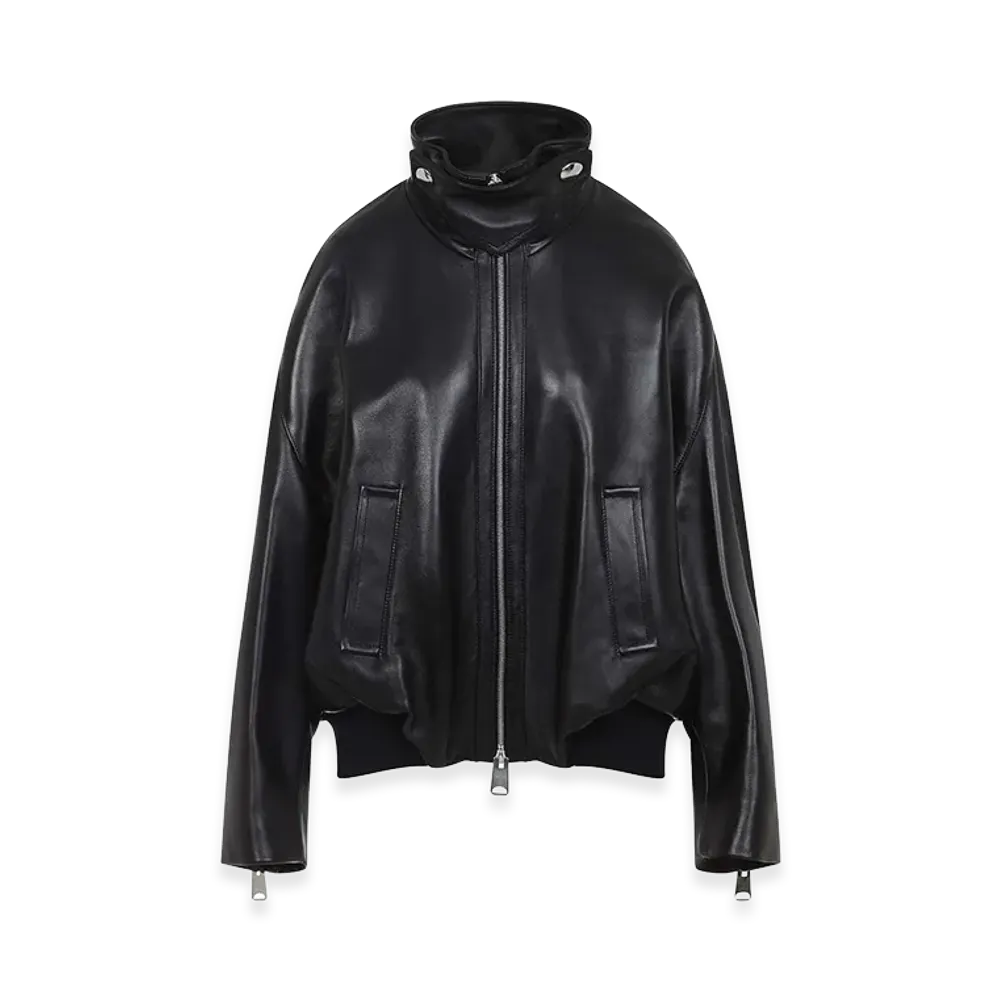 KHAITE Women's Leather Hamett Jacket "Black"