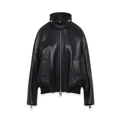 KHAITE Women's Leather Hamett Jacket "Black"